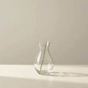 Gathered Glass Bud Vase