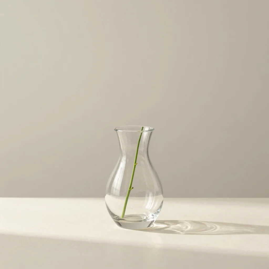 Gathered Glass Bud Vase